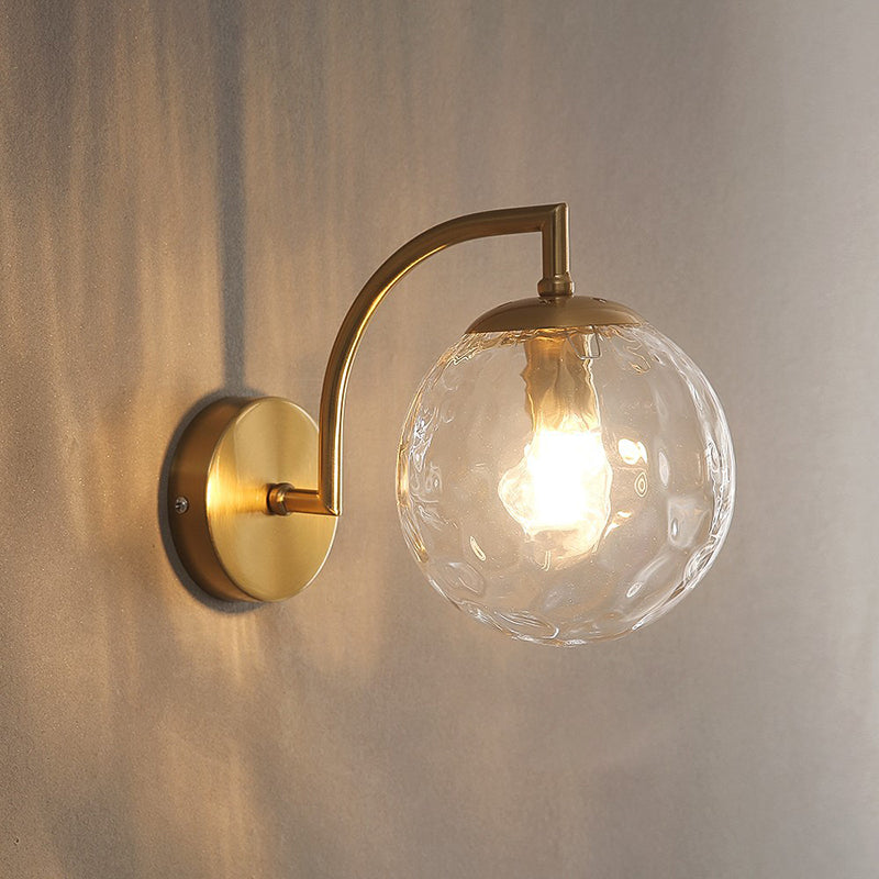 Water Corrugated Glass Sphere Wall Lamp