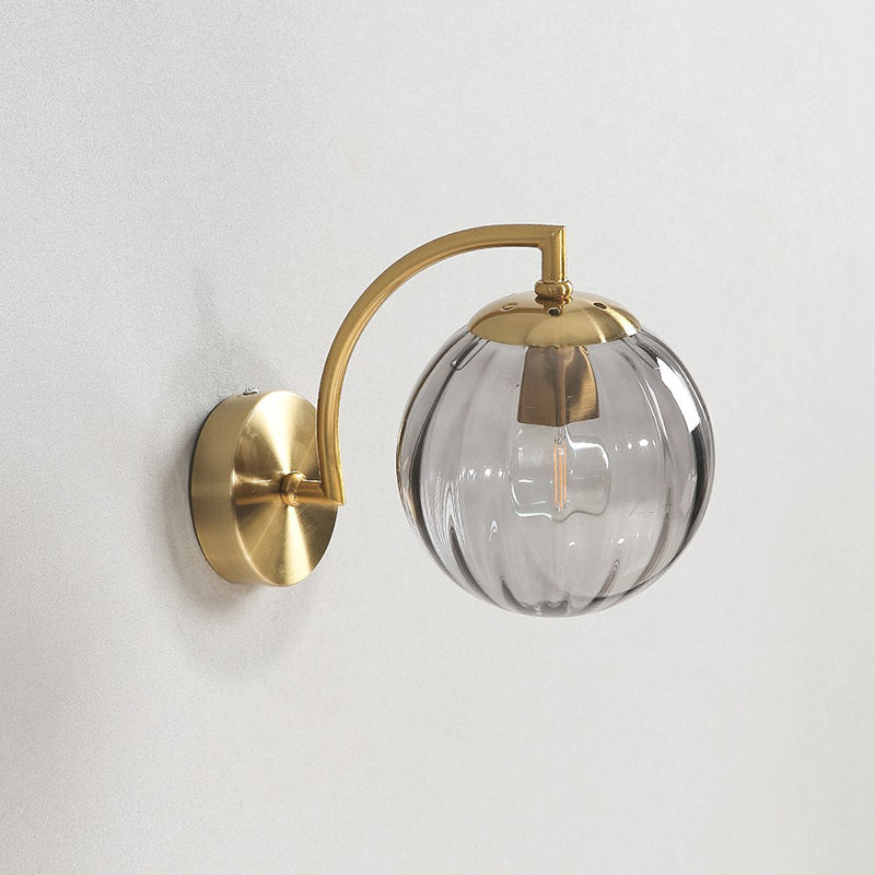 Water Corrugated Glass Sphere Wall Lamp