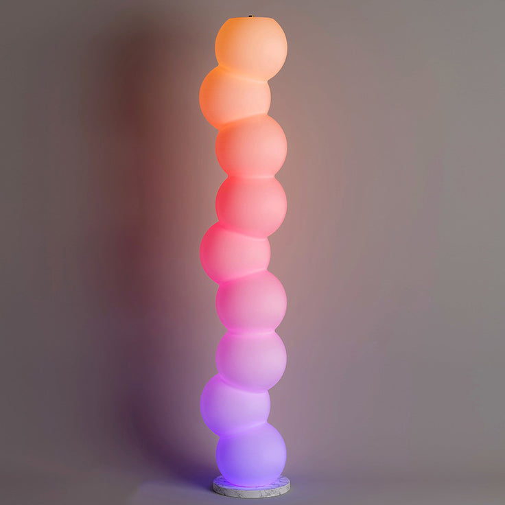 PE Ball Skewer Marble Floor Lamp