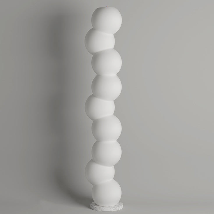 PE Ball Skewer Marble Floor Lamp