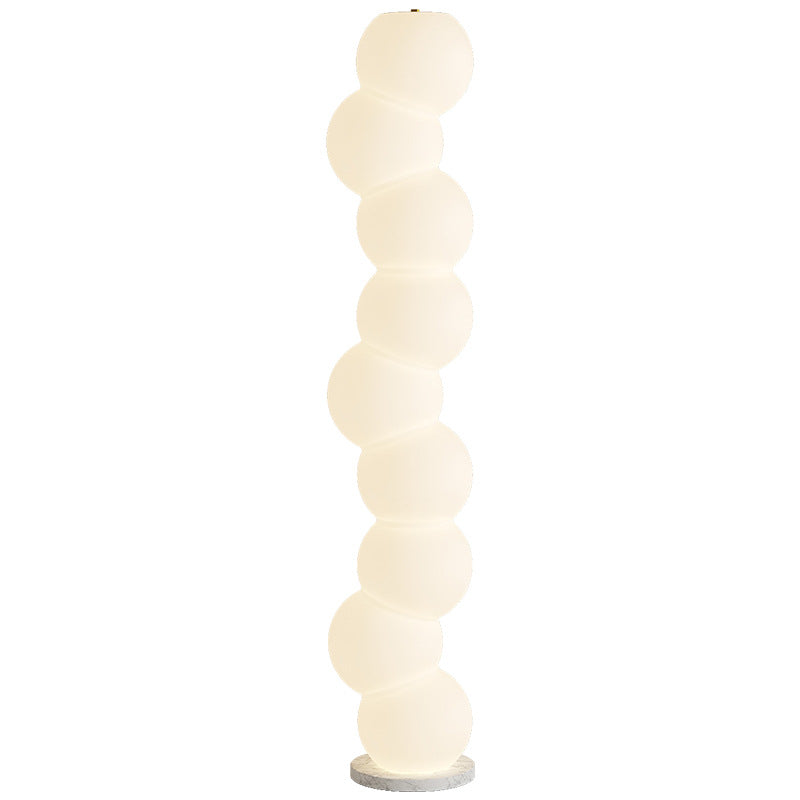 PE Ball Skewer Marble Floor Lamp