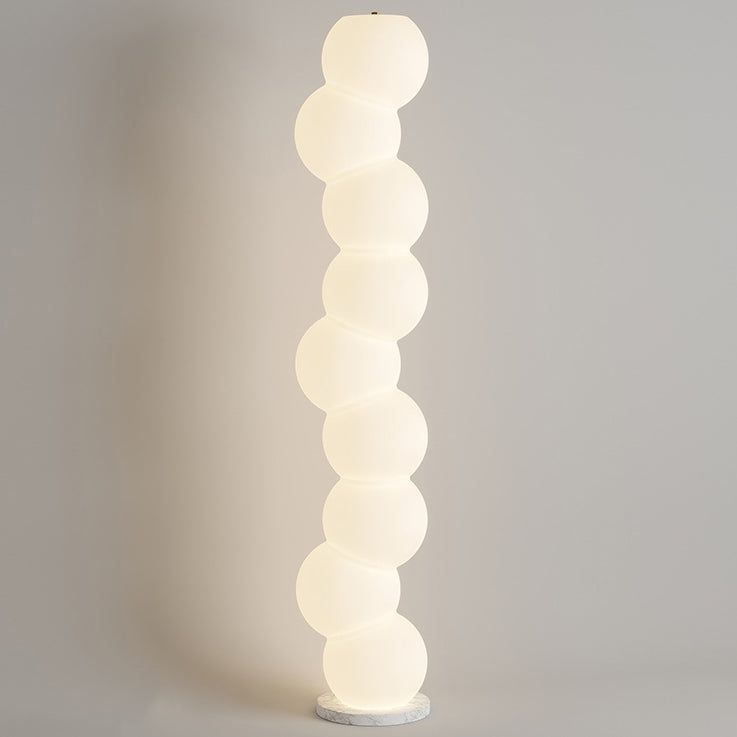 PE Ball Skewer Marble Floor Lamp