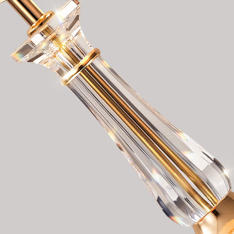 Round Umbrella Metal Glass Table Lamp