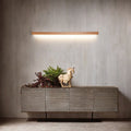 Rectangular Linear PVC Wood Wall Lamp