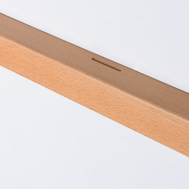 Rectangular Linear PVC Wood Wall Lamp