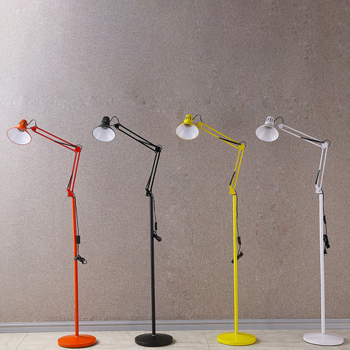 Contemporary Scandinavian Retractable Swivel Floor Lamp