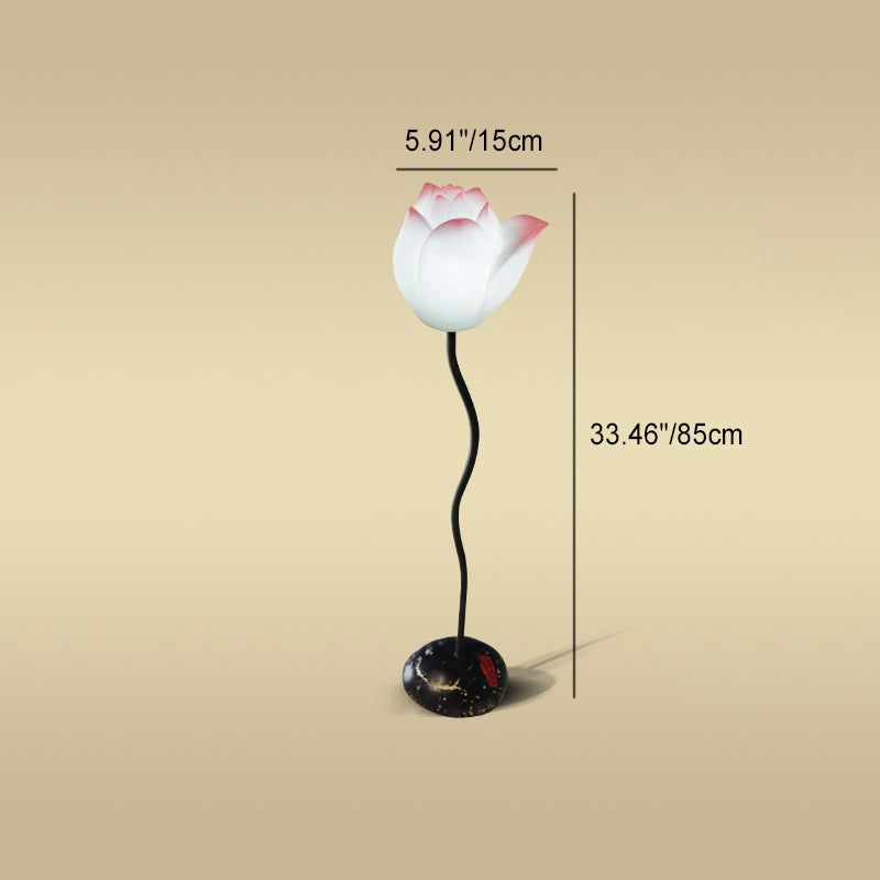 Lotus Flower Round Iron Floor Lamp