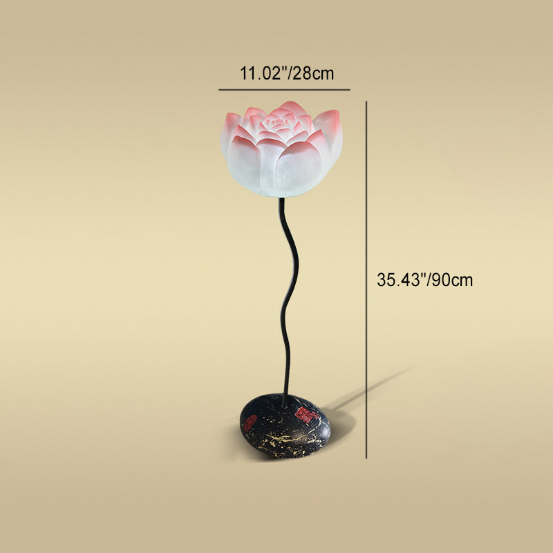 Lotus Flower Round Iron Floor Lamp