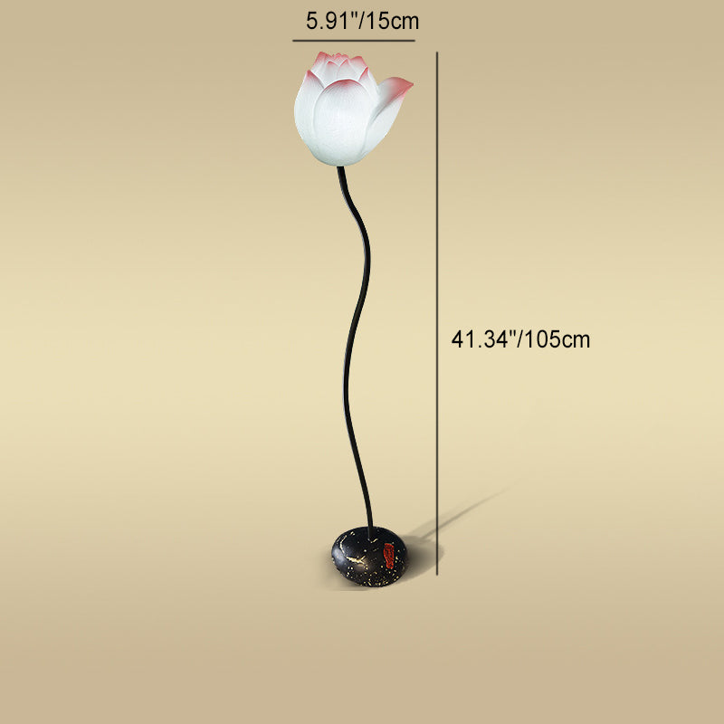 Lotus Flower Round Iron Floor Lamp