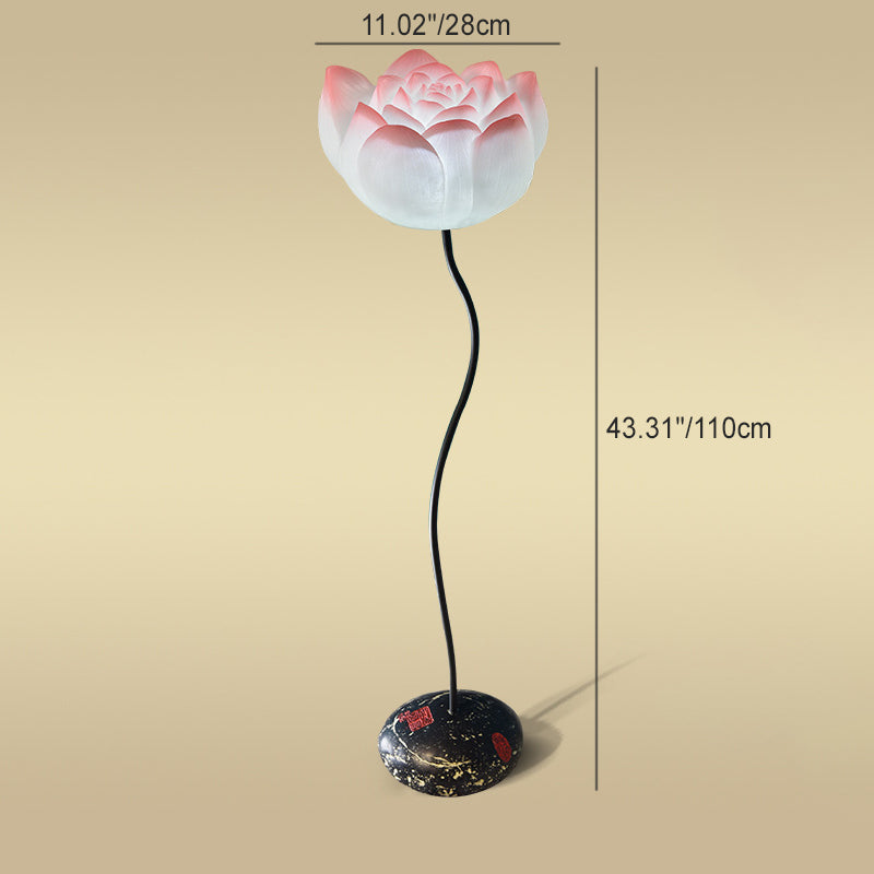 Lotus Flower Round Iron Floor Lamp