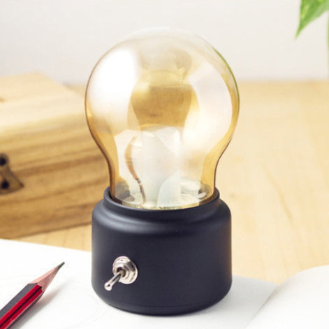 Round ABS Glass Bedroom Table Lamp