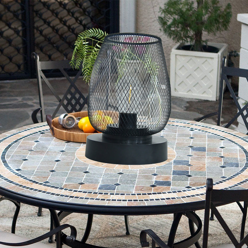 Round Oval ABS Hardware Table Lamp