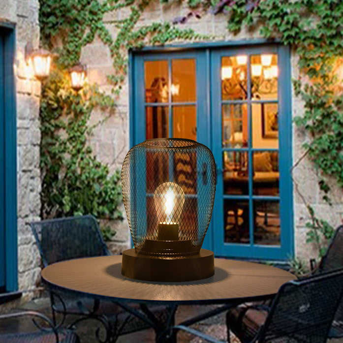 Round Oval ABS Hardware Table Lamp