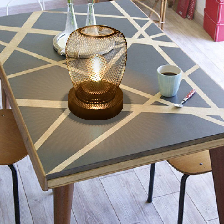 Round Oval ABS Hardware Table Lamp