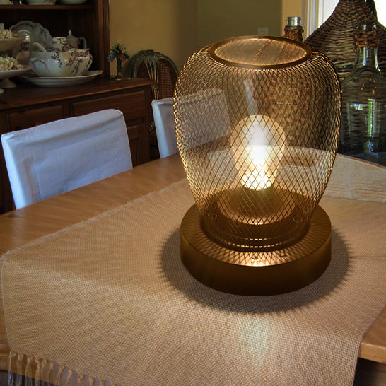 Round Oval ABS Hardware Table Lamp