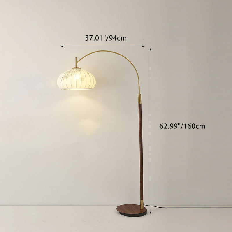 Round Oval Cone Iron Floor Lamp