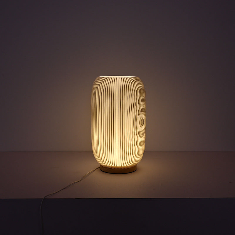 Cylinder Plastic Bedroom Table Lamp