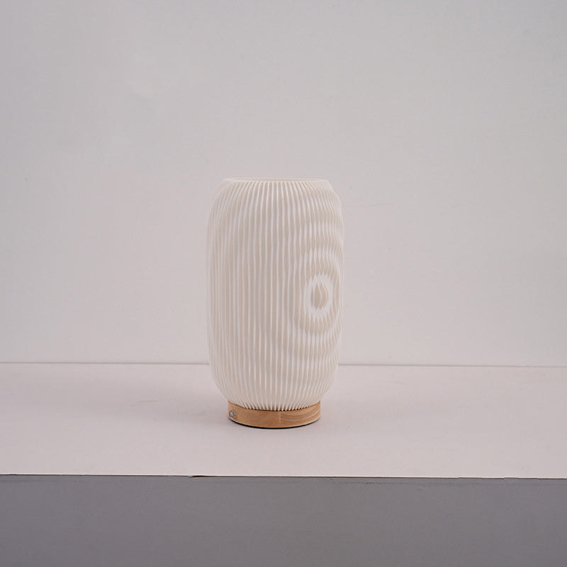 Cylinder Plastic Bedroom Table Lamp