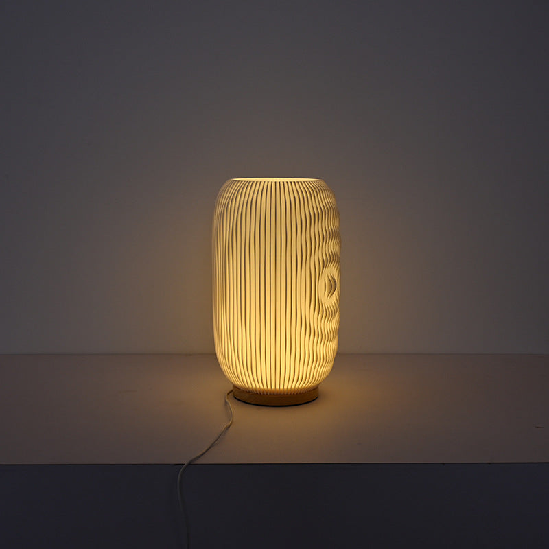 Cylinder Plastic Bedroom Table Lamp