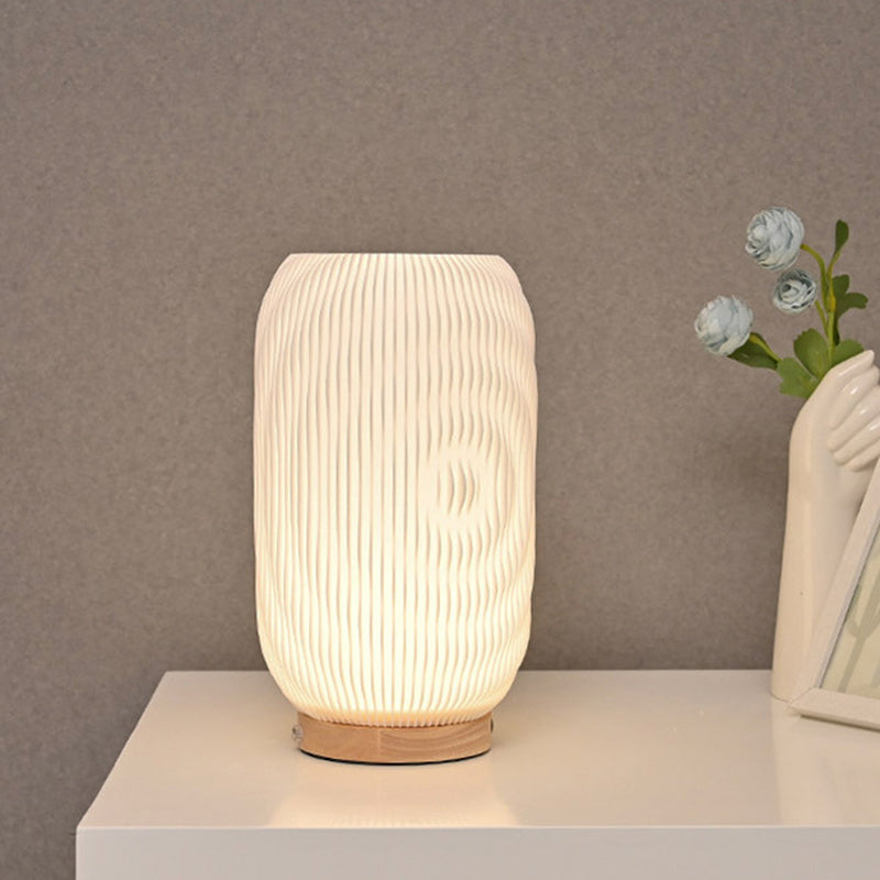 Cylinder Plastic Bedroom Table Lamp