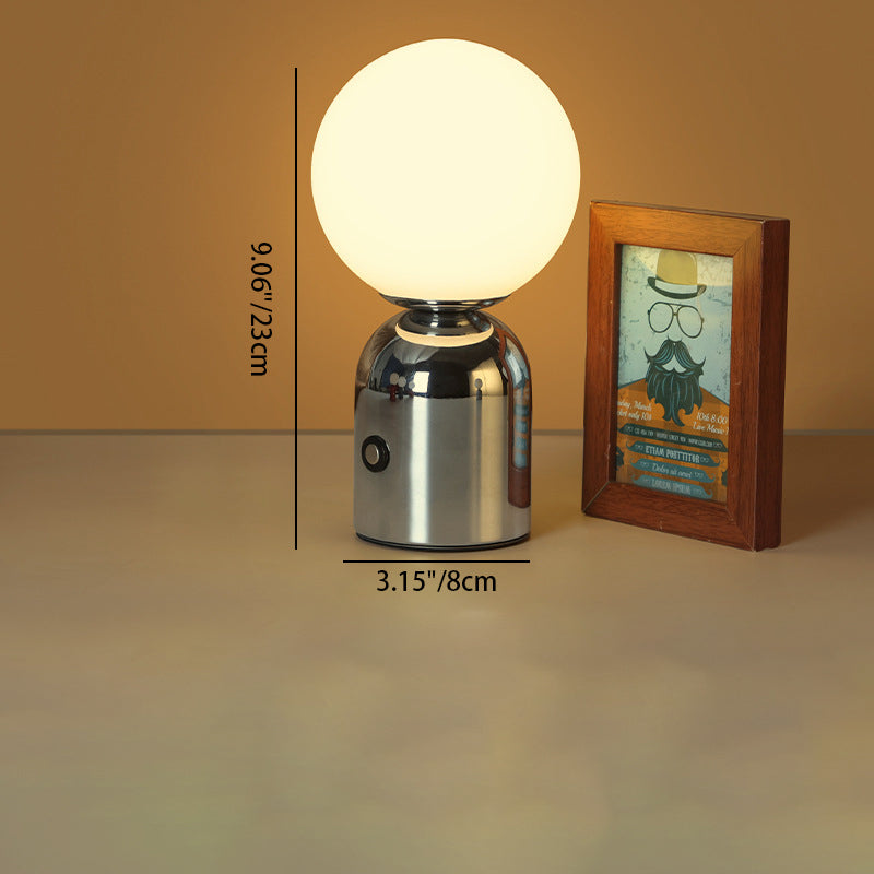 Round Orb Iron Acrylic Table Lamp