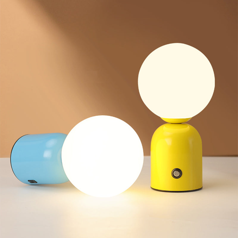 Round Orb Iron Acrylic Table Lamp