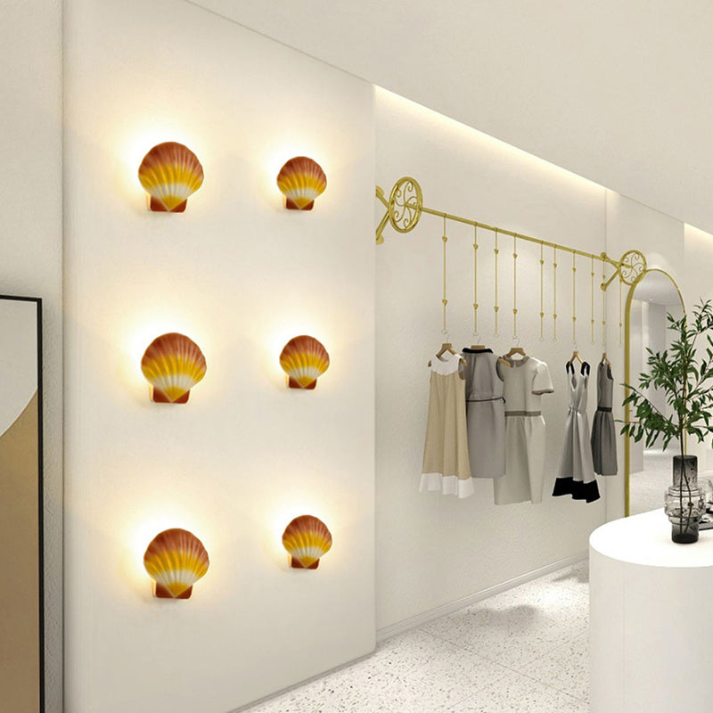 Shell Round Aluminum Hallway Wall Lamp