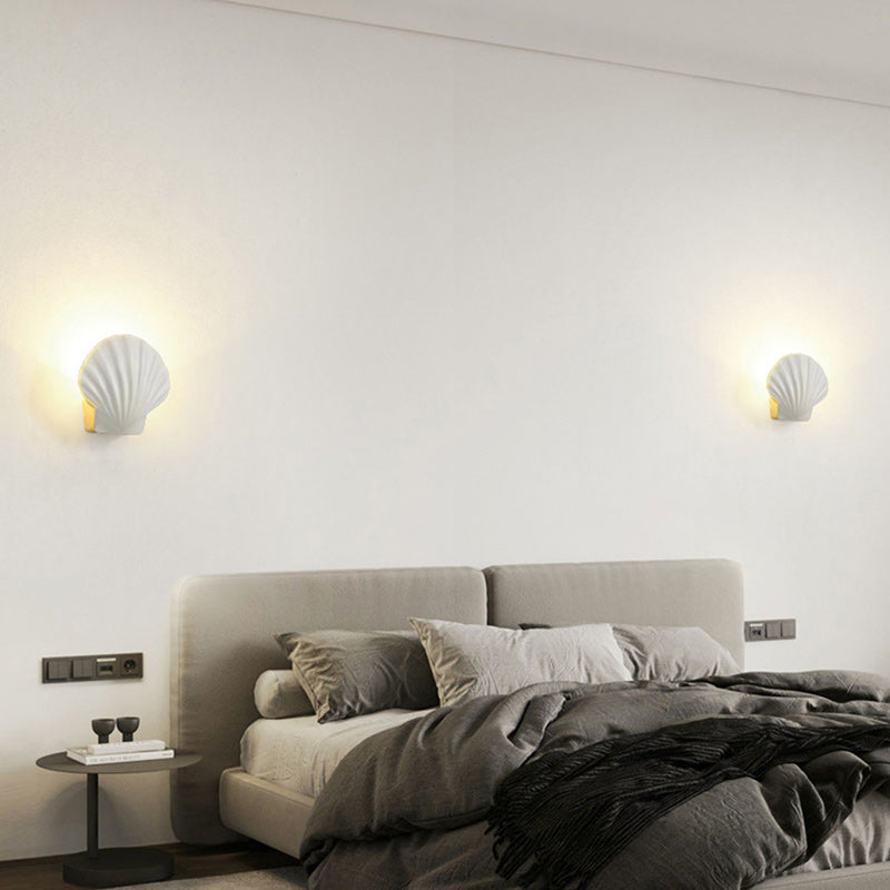 Shell Round Aluminum Hallway Wall Lamp