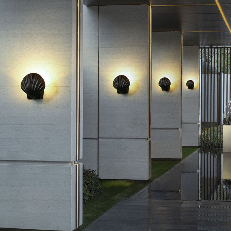 Shell Round Aluminum Hallway Wall Lamp