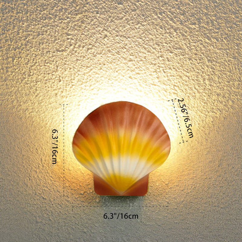 Shell Round Aluminum Hallway Wall Lamp