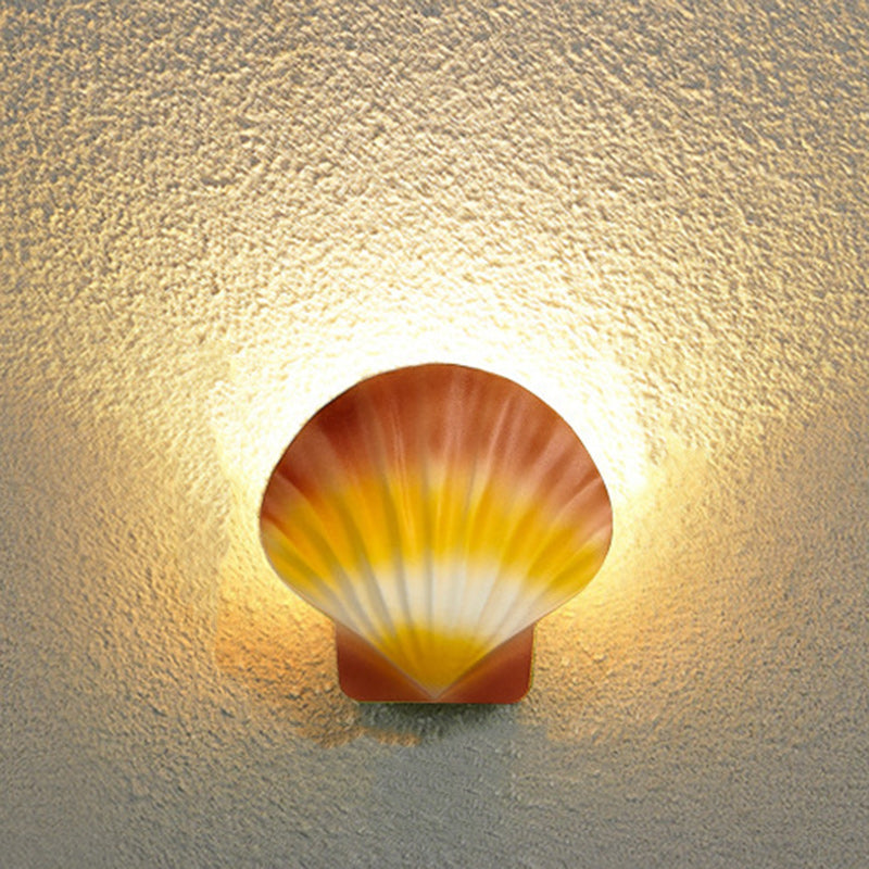 Shell Round Aluminum Hallway Wall Lamp