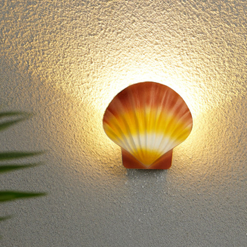 Shell Round Aluminum Hallway Wall Lamp