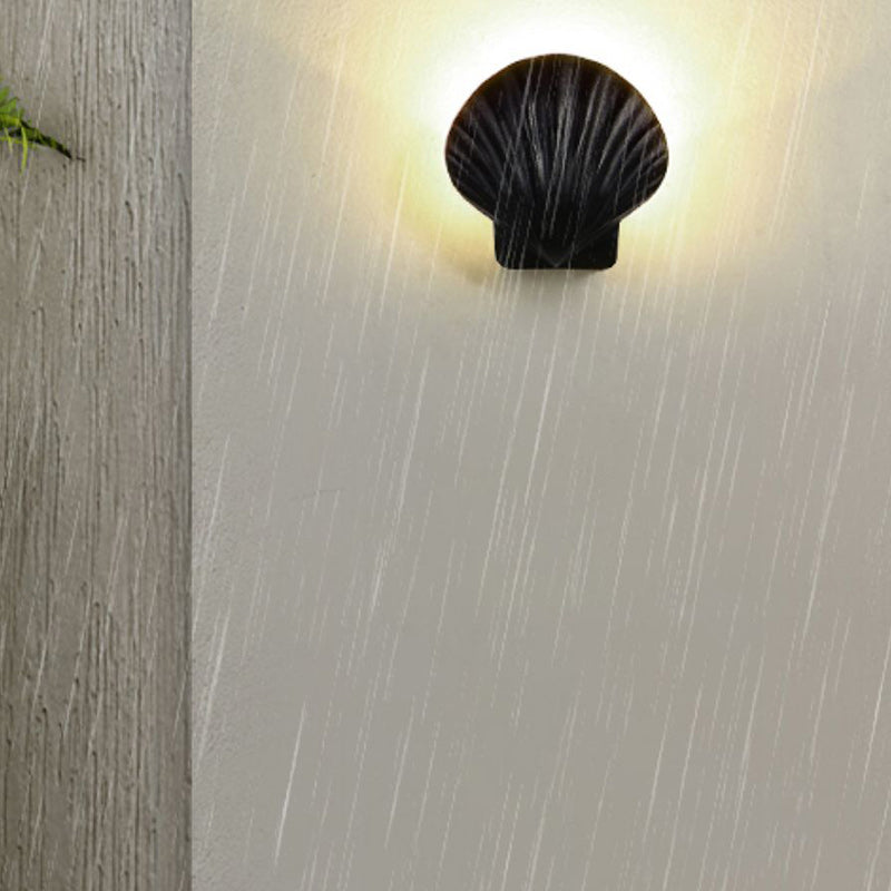 Shell Round Aluminum Hallway Wall Lamp