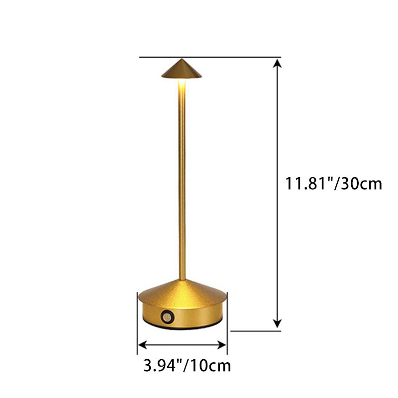 Pointed Round Metal Bedroom Table Lamp