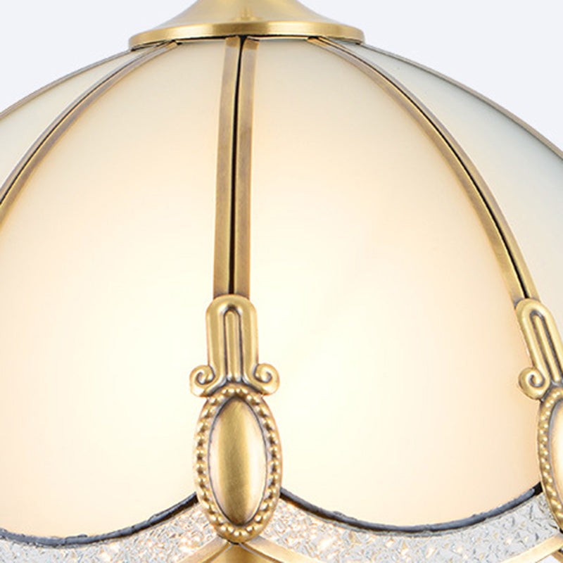 Round Cone Copper Glass Table Lamp