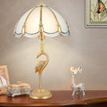 Round Cone Copper Glass Table Lamp