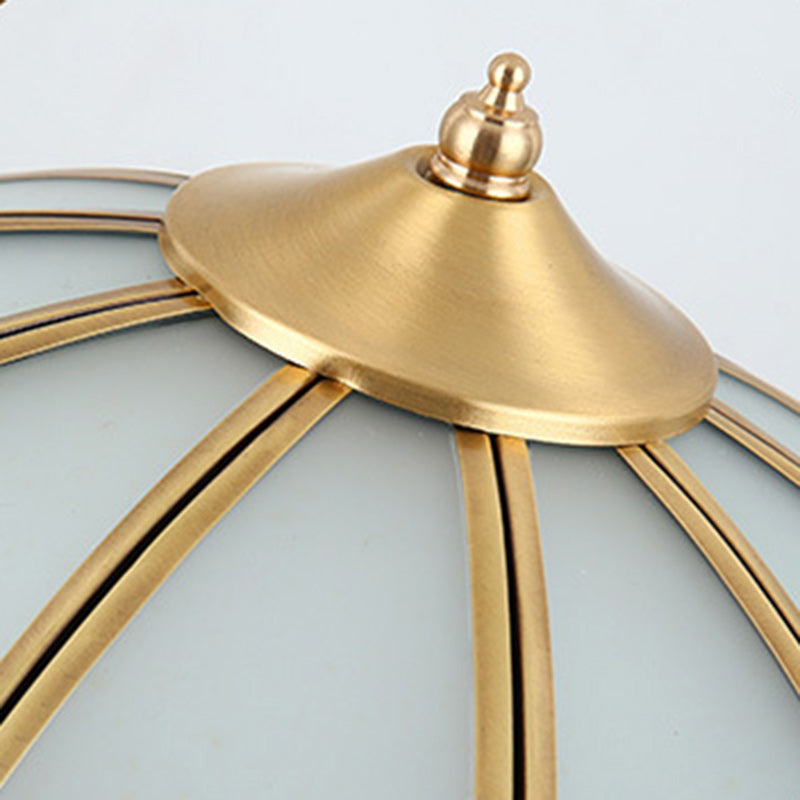 Round Cone Copper Glass Floor Lamp