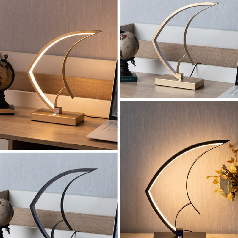 Sailboat Snail Iron Aluminum Table Lamp