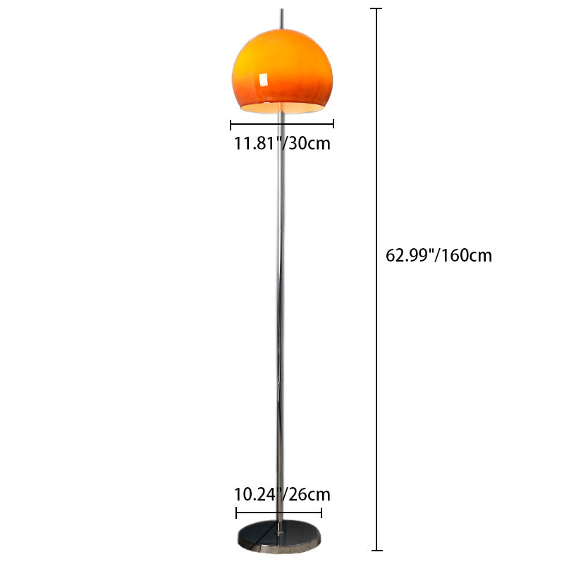 Modern Mid-Century Mushroom Round 2-Light Floor Lamp
