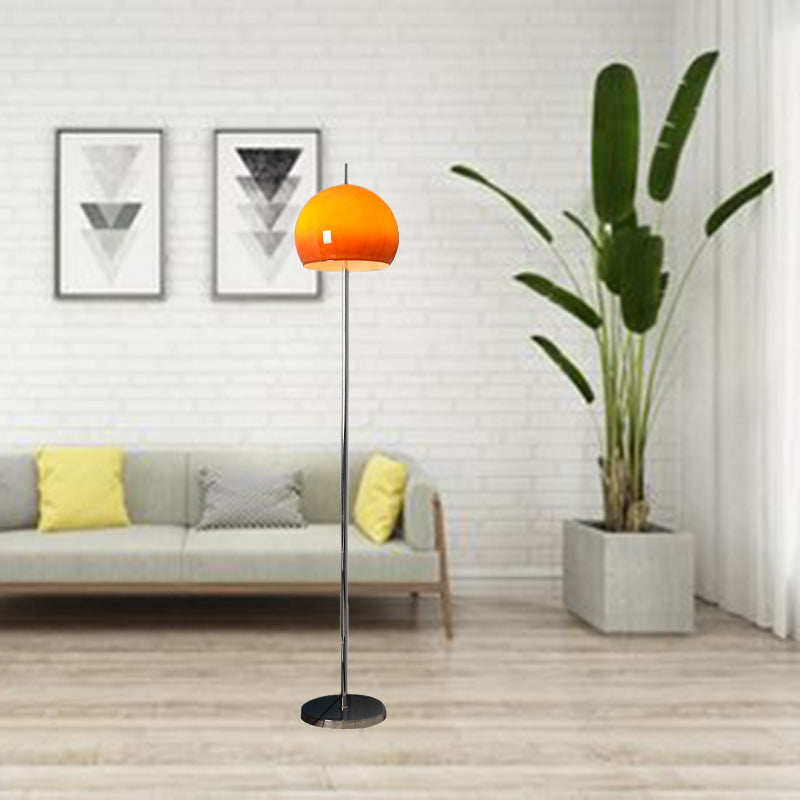 Modern Mid-Century Mushroom Round 2-Light Floor Lamp