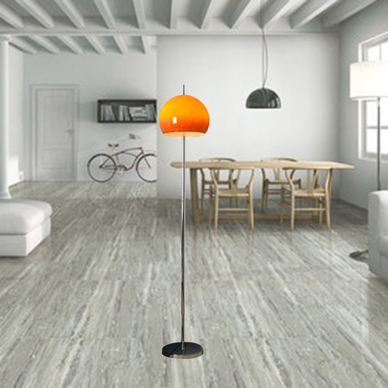 Modern Mid-Century Mushroom Round 2-Light Floor Lamp
