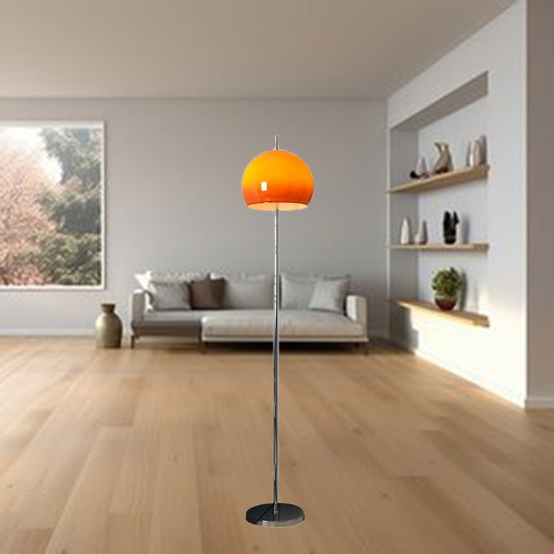 Modern Mid-Century Mushroom Round 2-Light Floor Lamp
