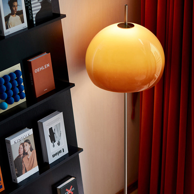 Modern Mid-Century Mushroom Round 2-Light Floor Lamp