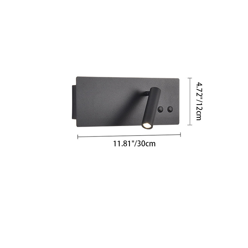 Rectangular Cylinder Iron Aluminum Wall Lamp
