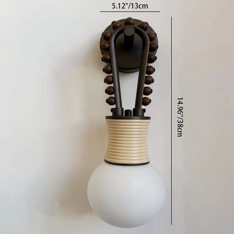 Round Orb Rope Aluminum Wall Lamp