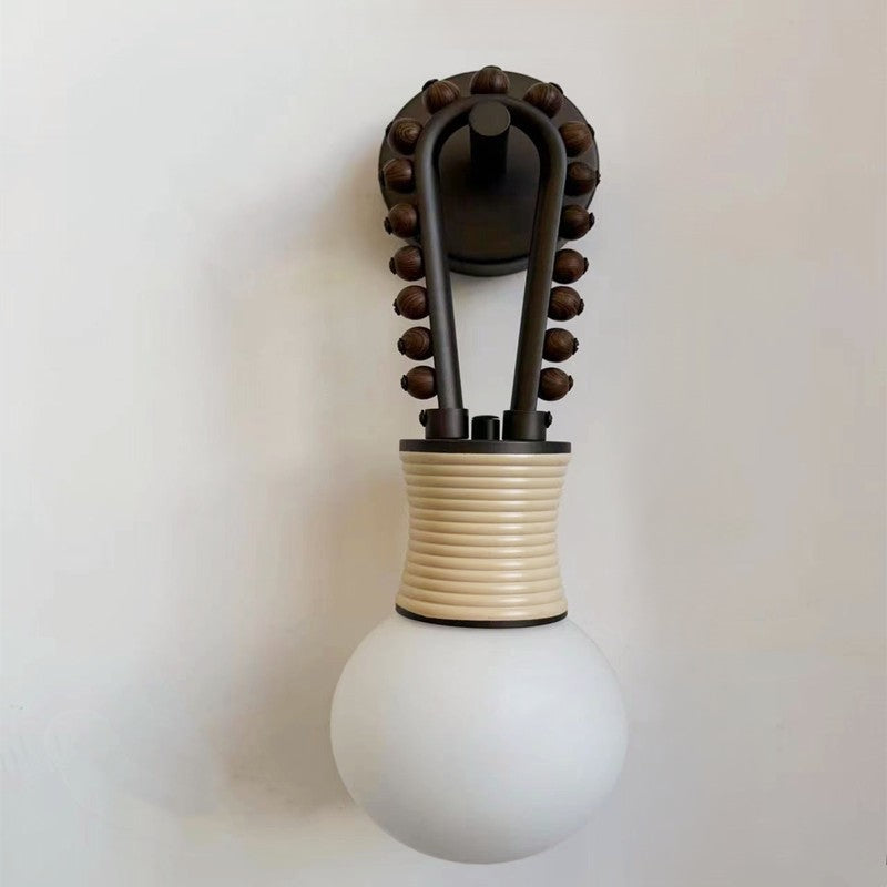 Round Orb Rope Aluminum Wall Lamp