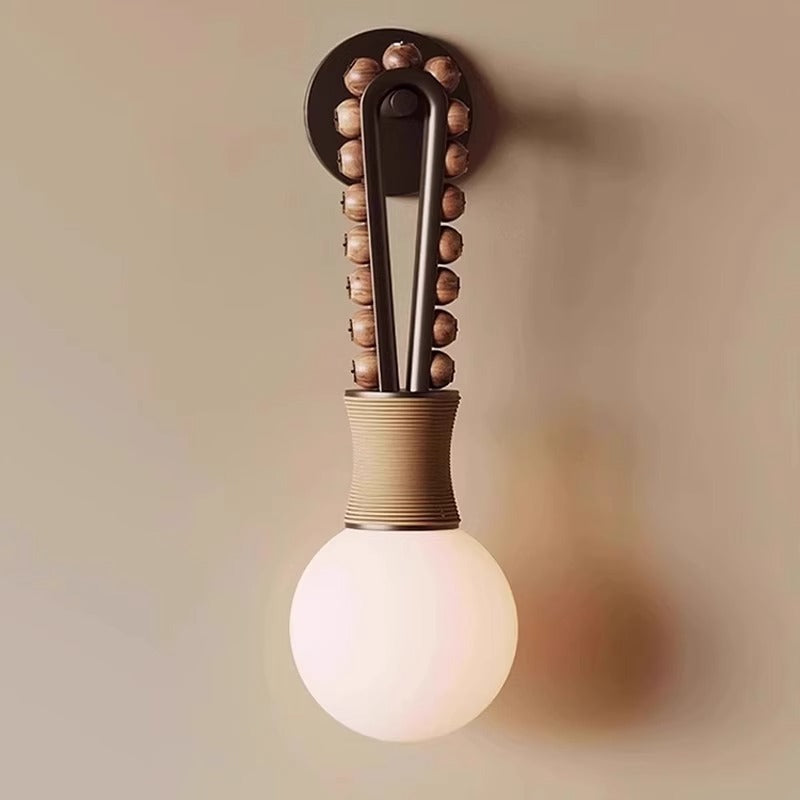 Round Orb Rope Aluminum Wall Lamp