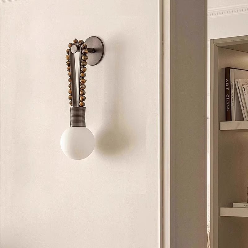 Round Orb Rope Aluminum Wall Lamp