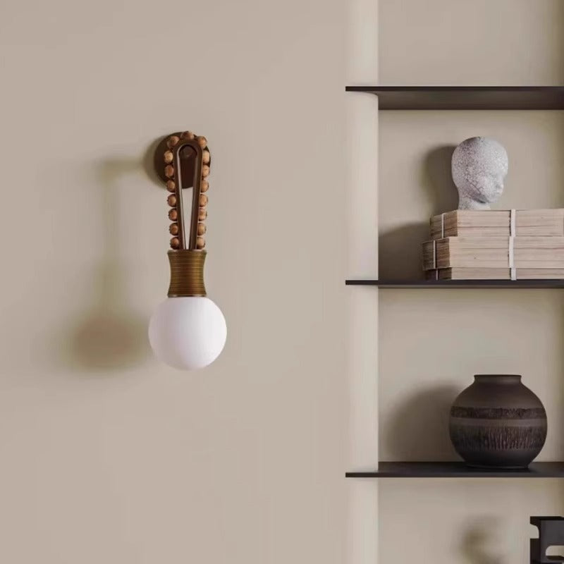 Round Orb Rope Aluminum Wall Lamp