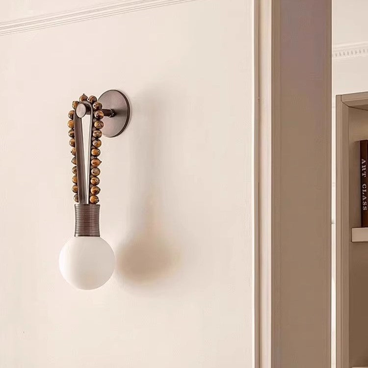 Round Orb Rope Aluminum Wall Lamp